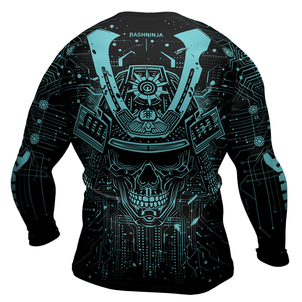 Rashninja Cyber Neon Matrix Men's Long Sleeve Rash Guard