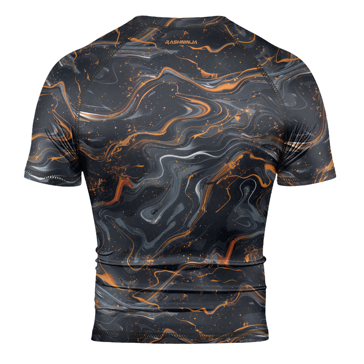 Rashninja Cyber Storm Marble Men's Short Sleeve Rash Guard