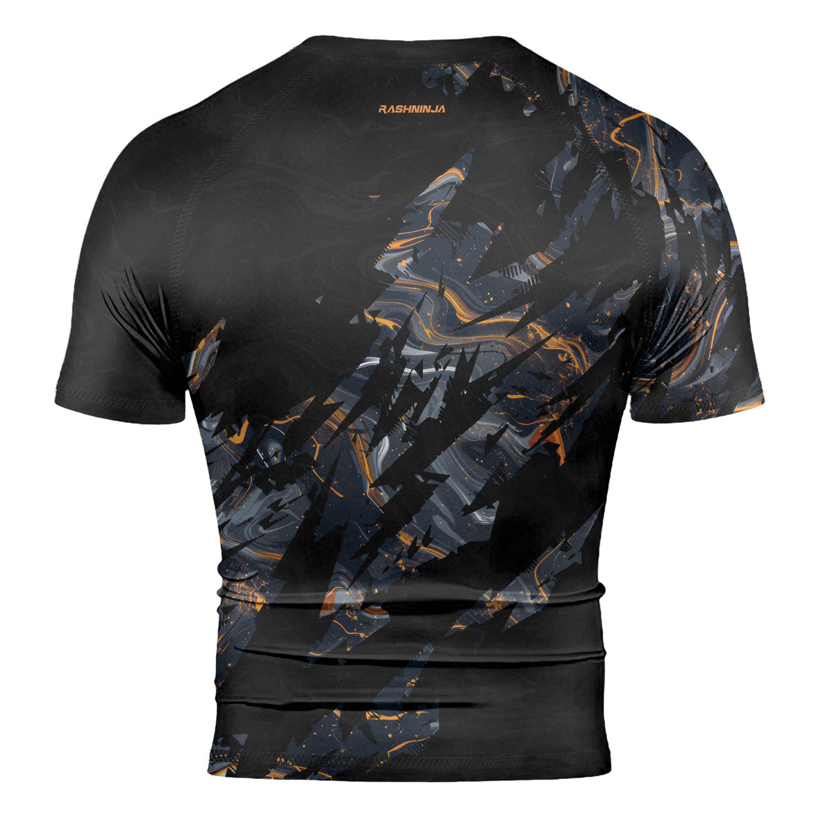Rashninja Cyber Storm Marble Men's Short Sleeve Rash Guard