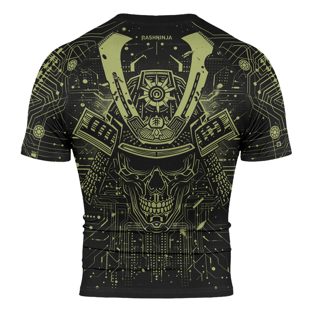 Rashninja Cyber Neon Matrix Men's Short Sleeve Rash Guard