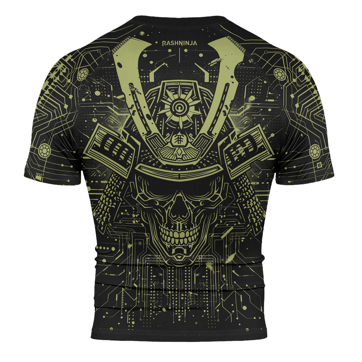 Rashninja Cyber Neon Matrix Men's Short Sleeve Rash Guard