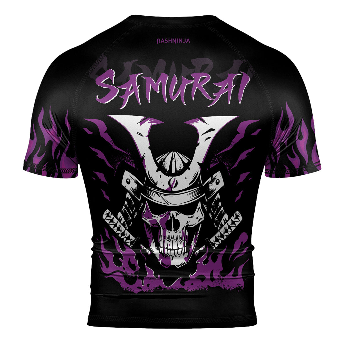 Rashninja Samurai Skull Blaze Men's Short Sleeve Rash Guard