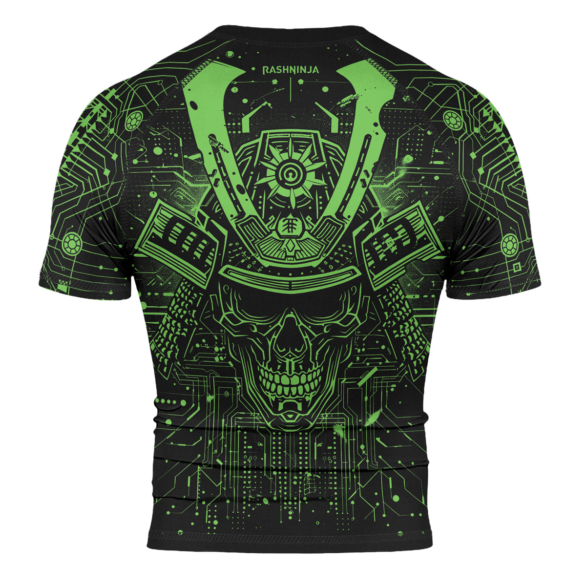 Rashninja Cyber Neon Matrix Men's Short Sleeve Rash Guard
