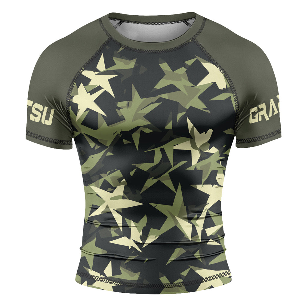 Rashninja Camouflage Star Mirage Men's Short Sleeve Rash Guard