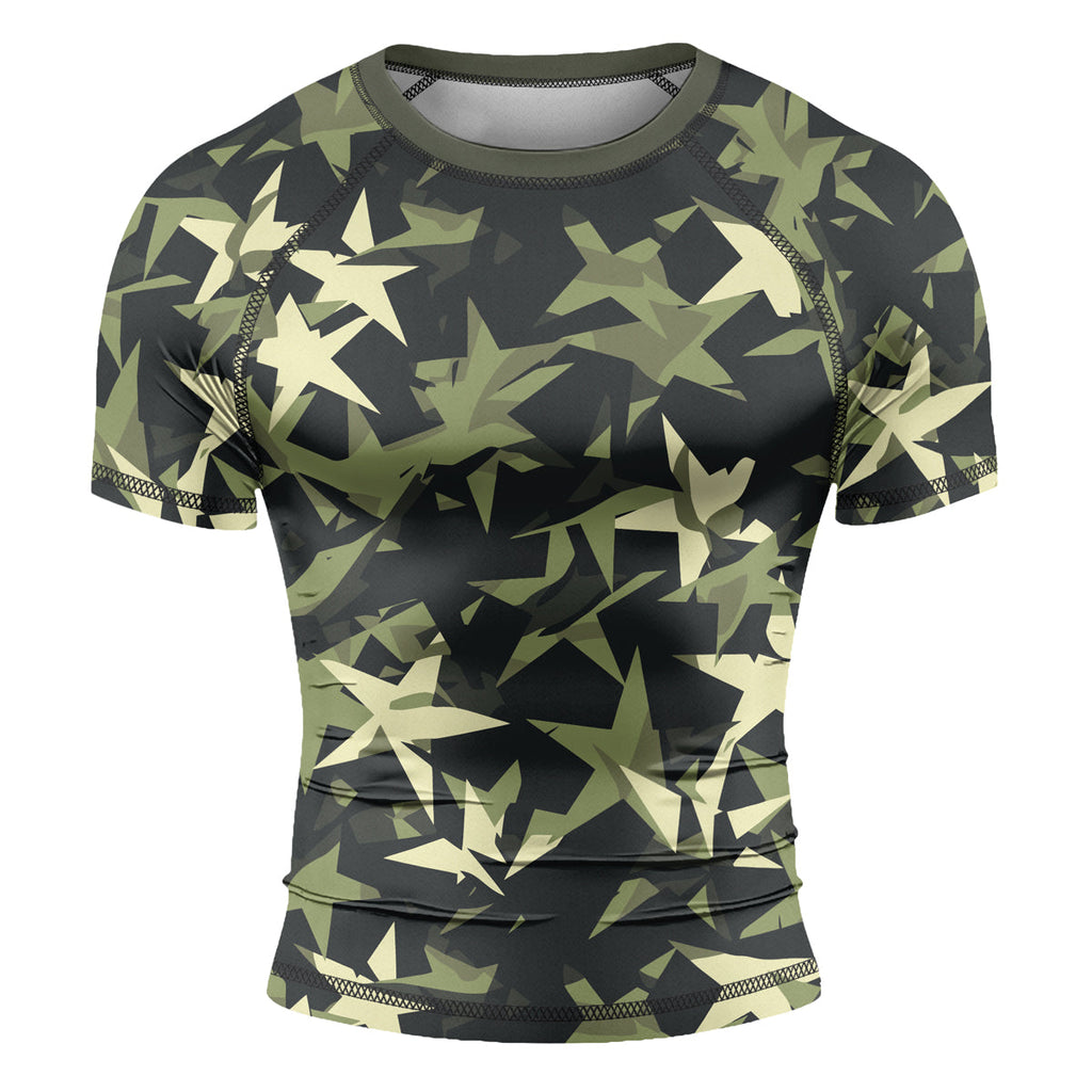 Rashninja Camouflage Star Mirage Men's Short Sleeve Rash Guard