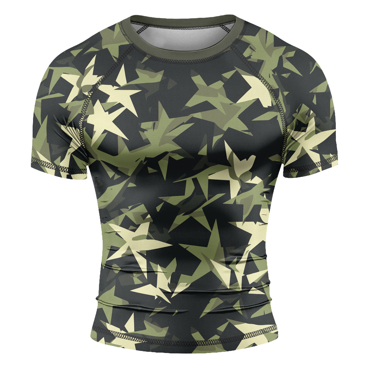 Rashninja Camouflage Star Mirage Men's Short Sleeve Rash Guard