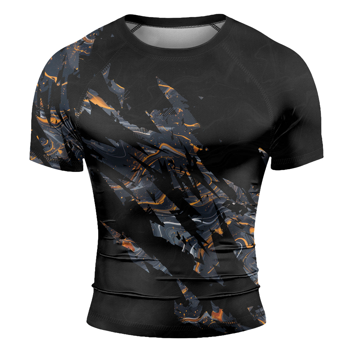 Rashninja Cyber Storm Marble Men's Short Sleeve Rash Guard