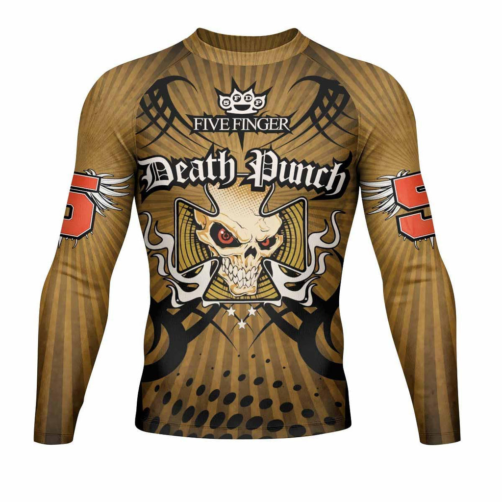 Five Finger Death Punch Gold V Rash Guard