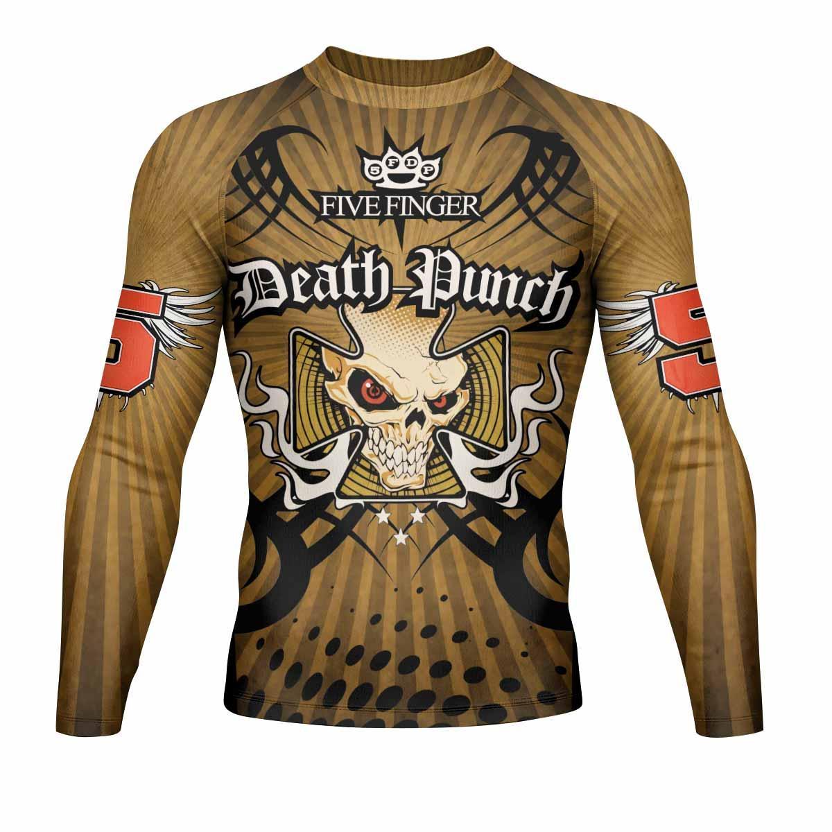 Five Finger Death Punch Gold V Rash Guard