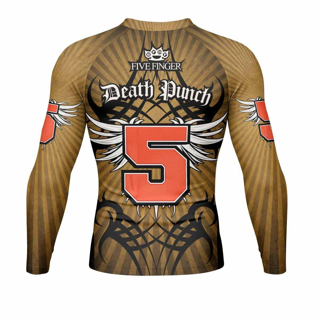 Five Finger Death Punch Gold V Rash Guard