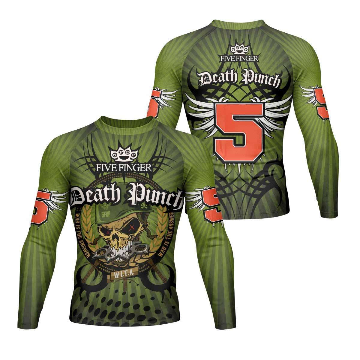 Five Finger Death Punch Green V Rash Guard