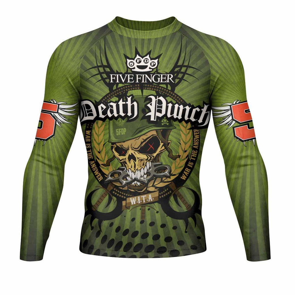 Five Finger Death Punch Green V Rash Guard