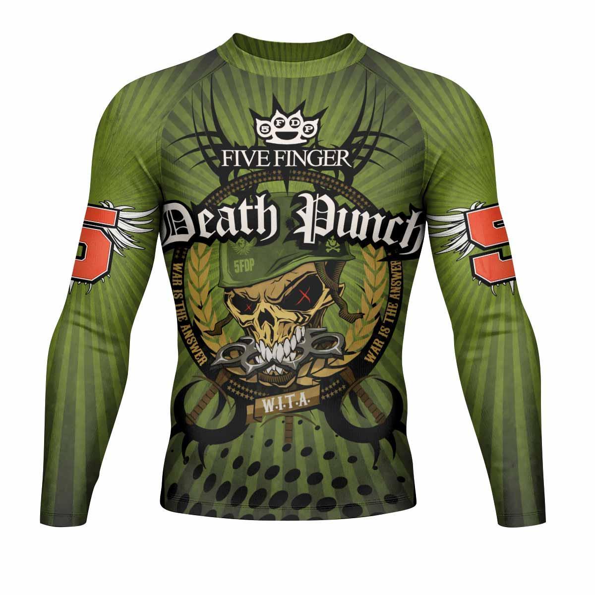 Five Finger Death Punch Green V Rash Guard