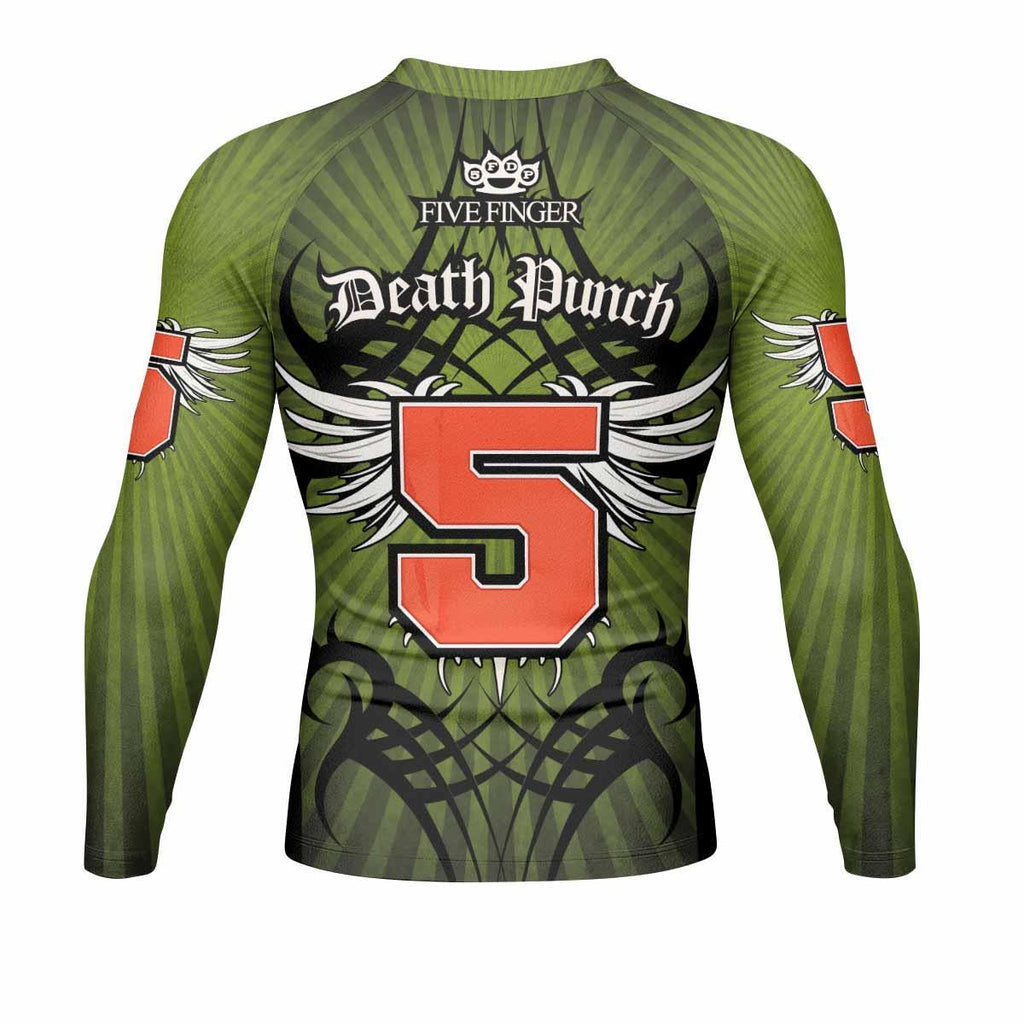 Five Finger Death Punch Green V Rash Guard