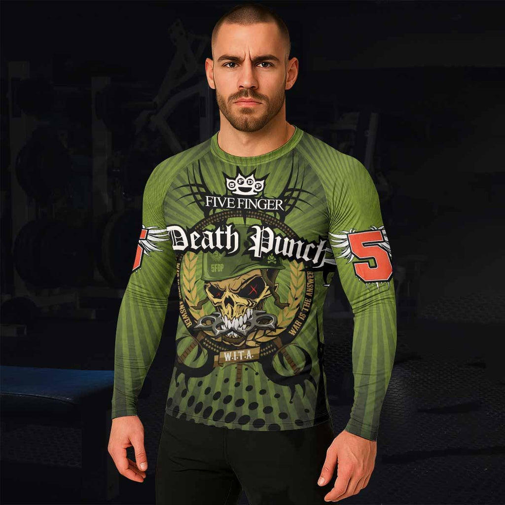 Five Finger Death Punch Green V Rash Guard