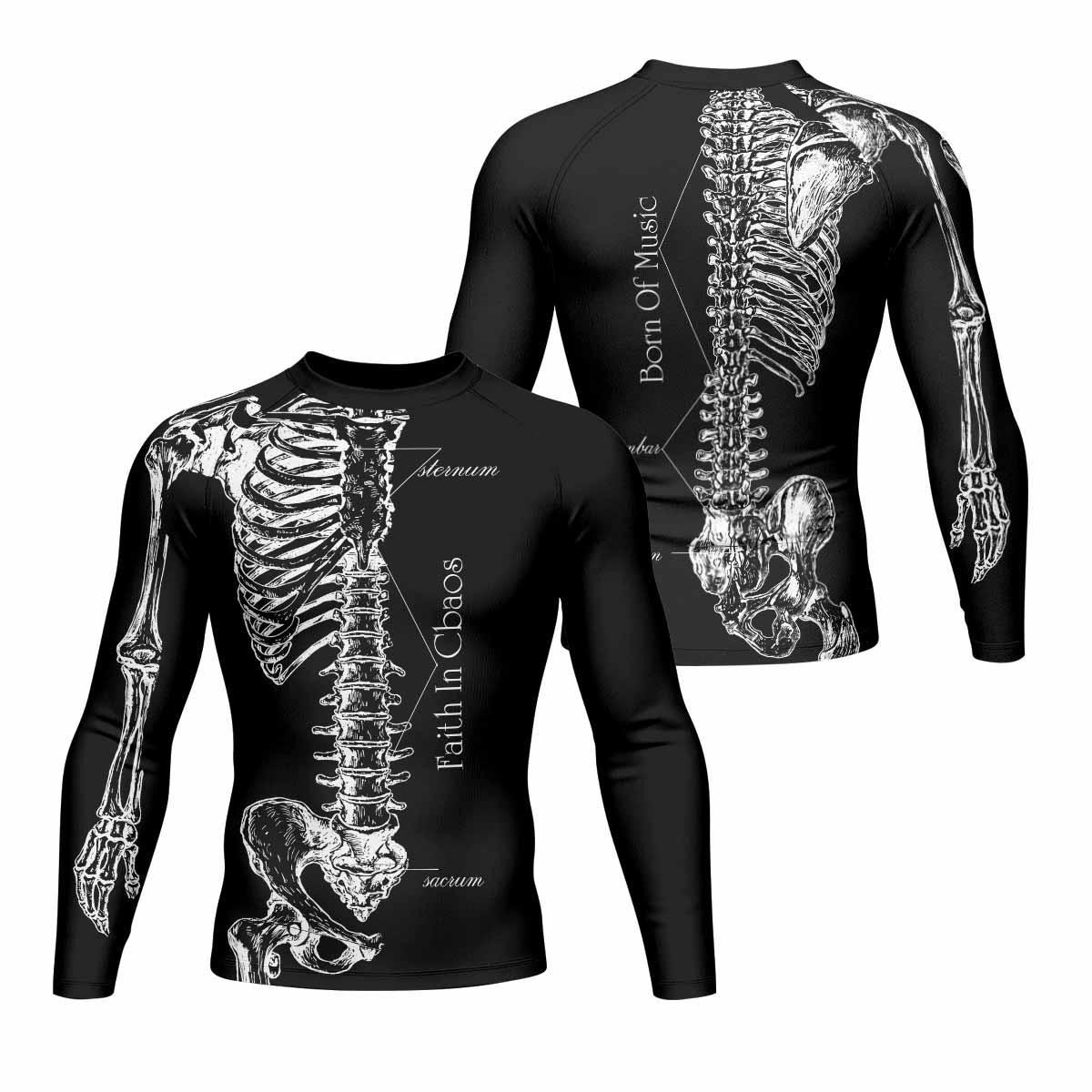 Faith In Chaos Skeleton Rash Guard
