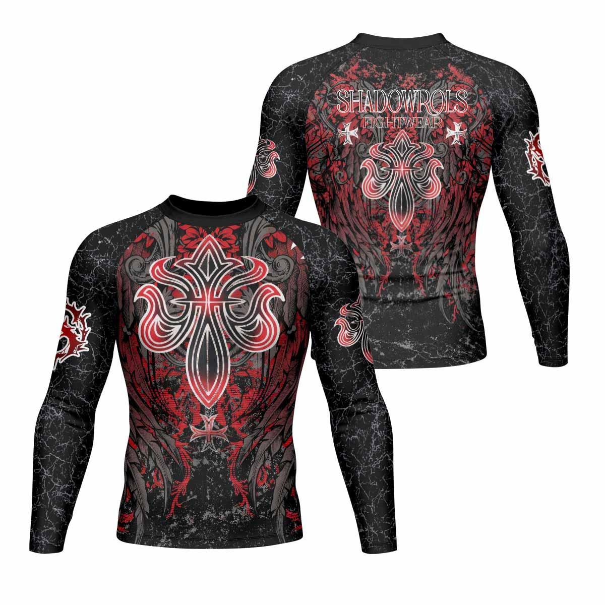 Crimson Faith Cross Rash Guard