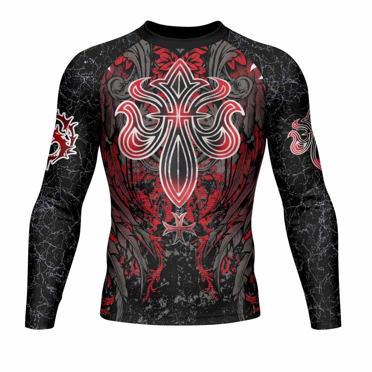 Crimson Faith Cross Rash Guard