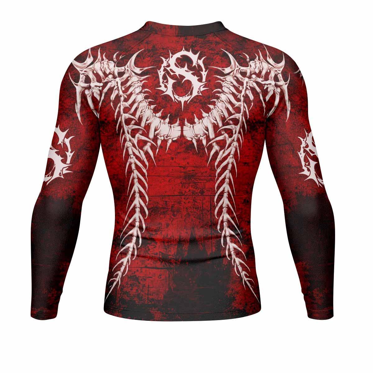 Blood Spine Skull Rash Guard