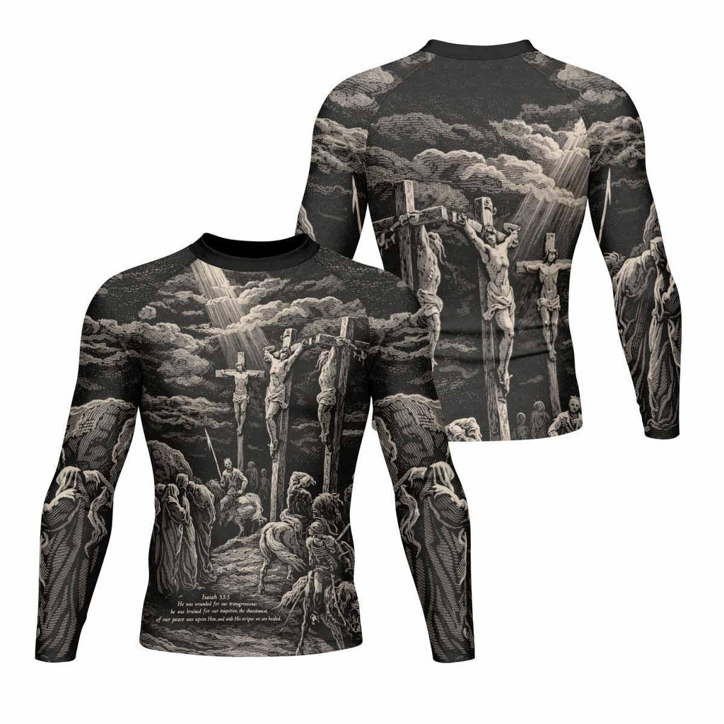 By His Stripes We Are Healed Rash Guard