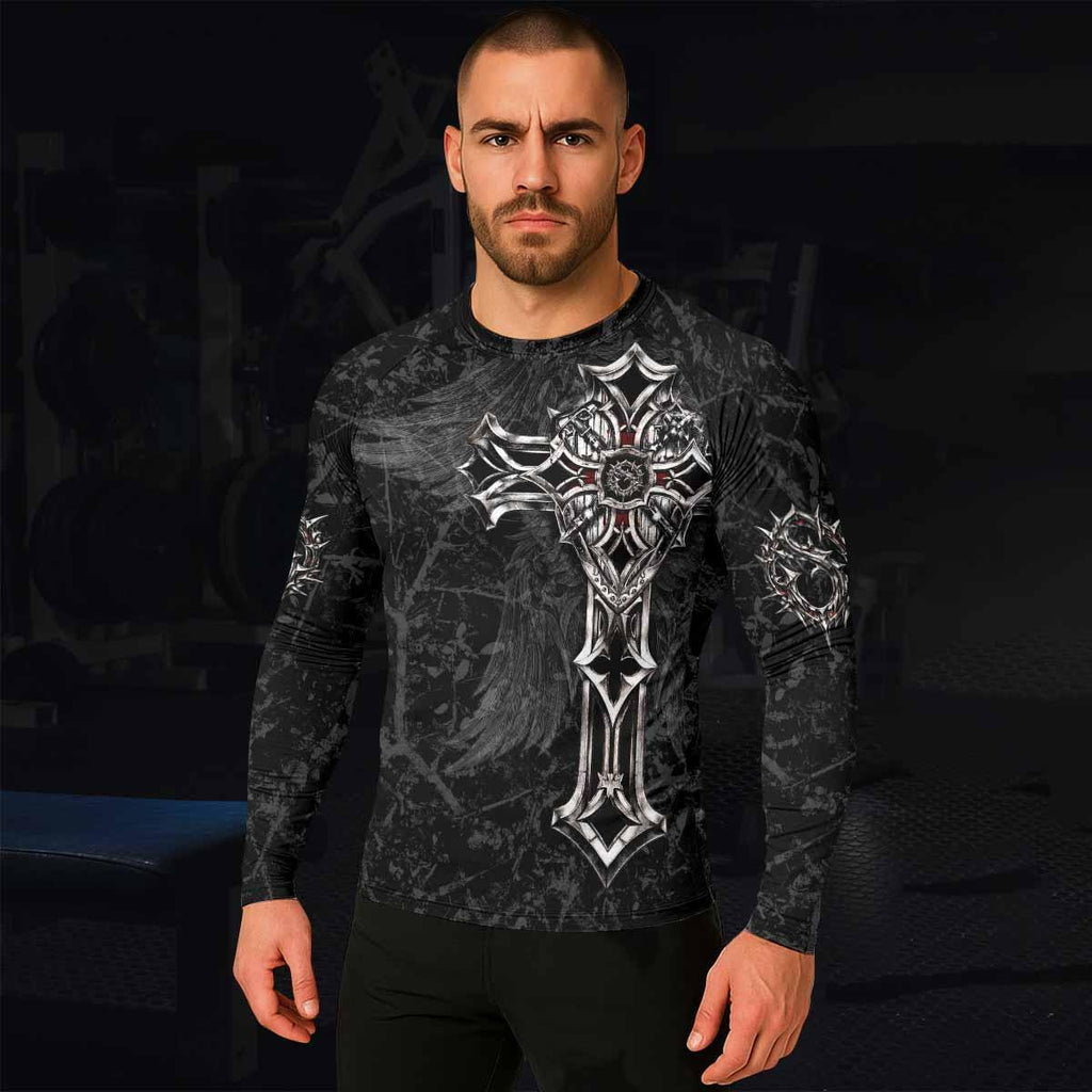 Crown of Thorns Cross Rash Guard