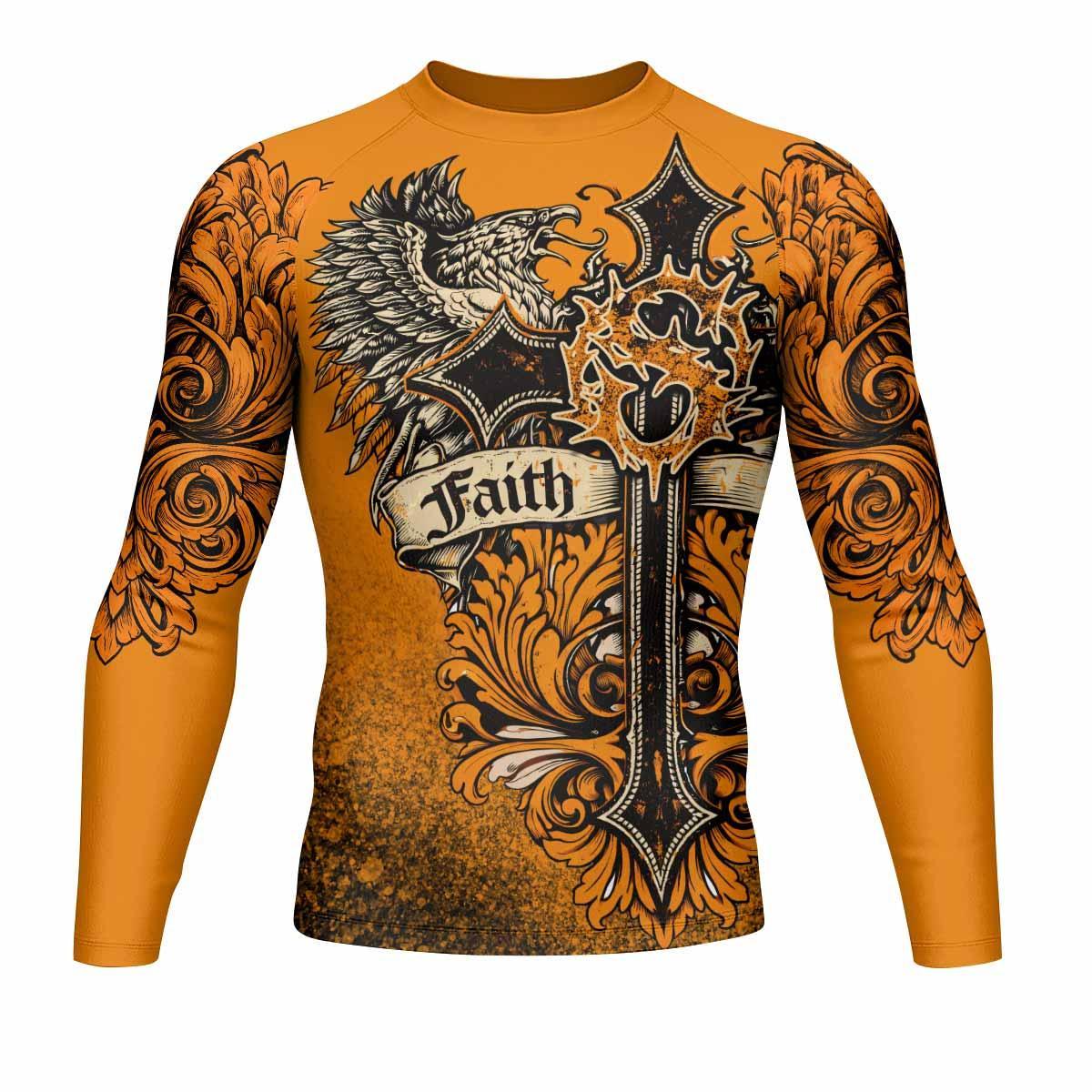 Faith Over Fear Crown Cross Rash Guard