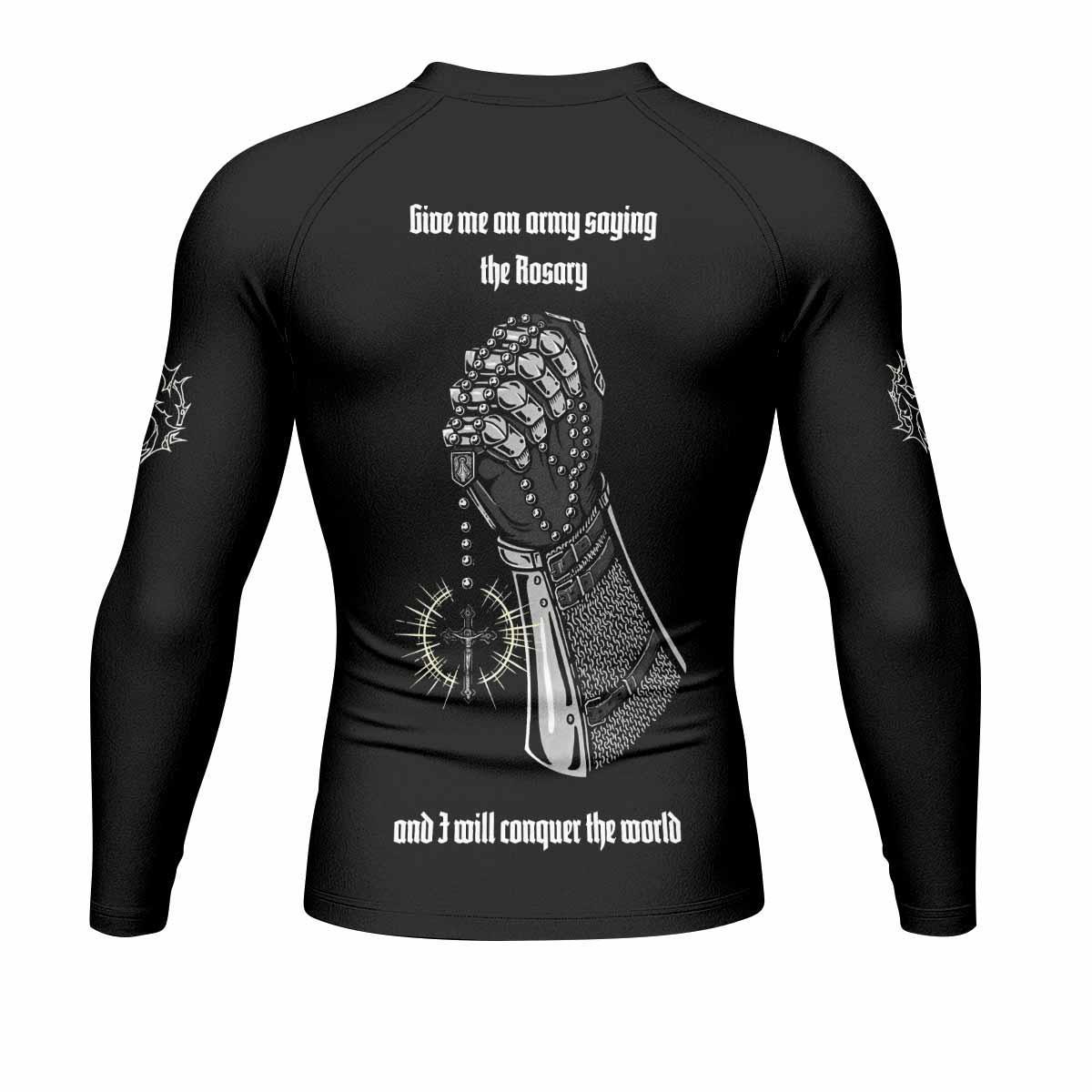 Give Me an Army Rosary Rash Guard
