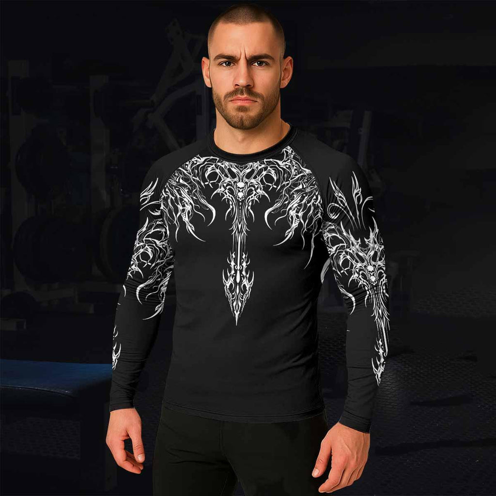 Gothic Bone Skull Rash Guard