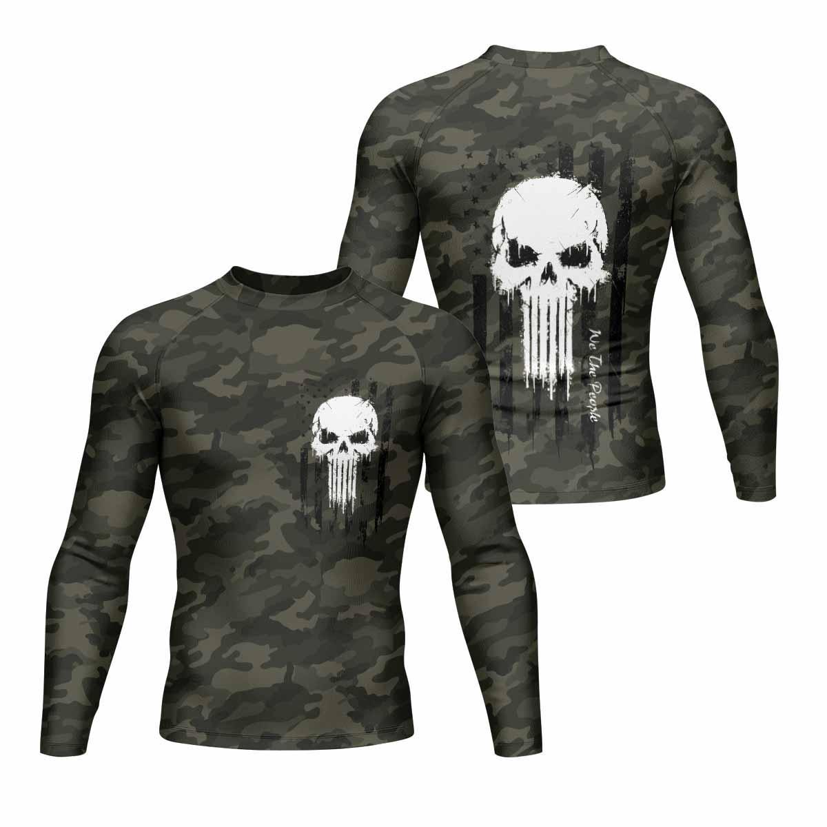 The Punisher Skull We The People Rash Guard