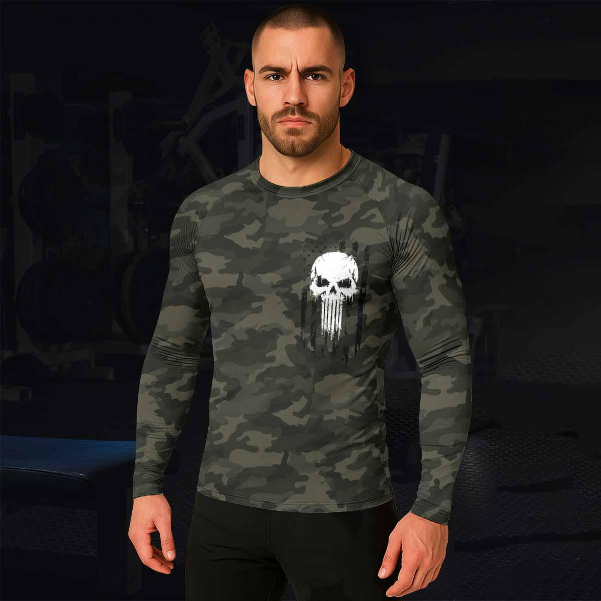 The Punisher Skull We The People Rash Guard