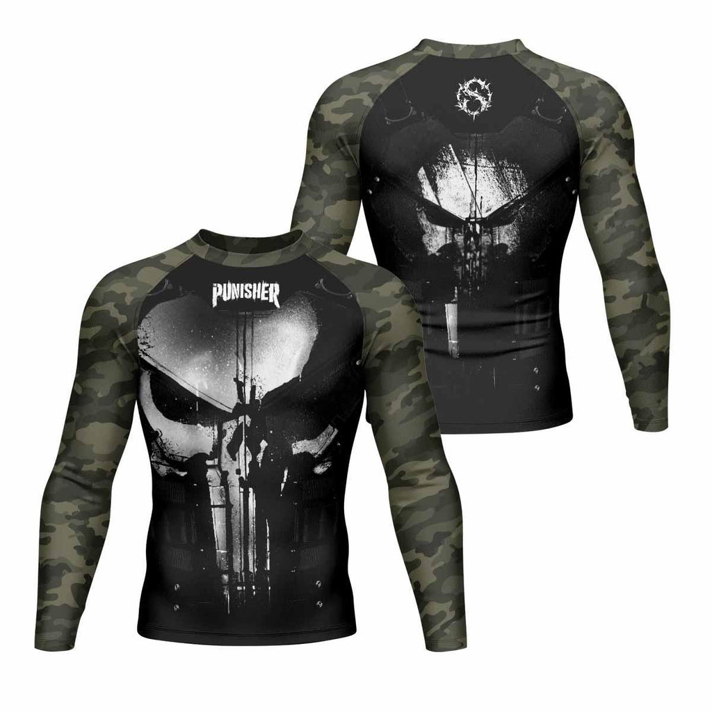 The Punisher Skull Camouflage Rash Guard