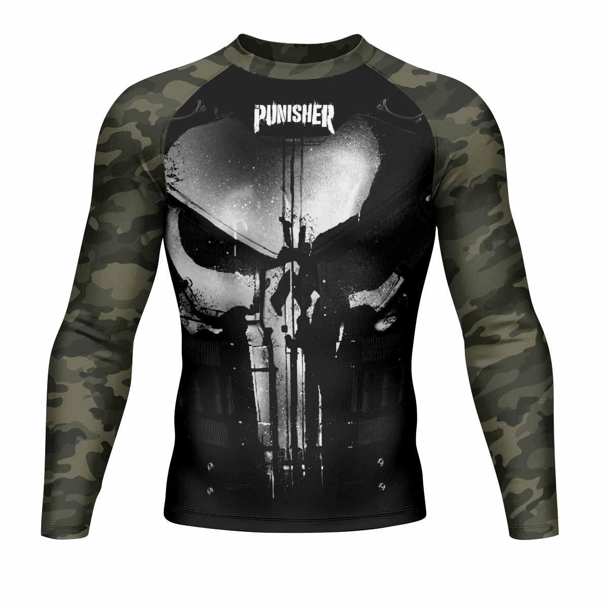 The Punisher Skull Camouflage Rash Guard