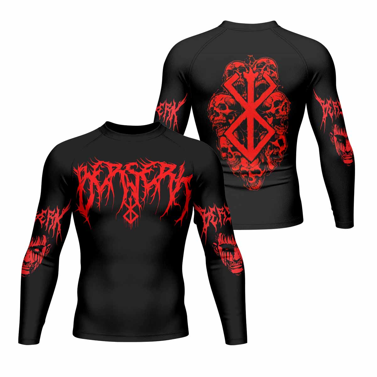 Berserk Metal Skull Knight Rash Guard