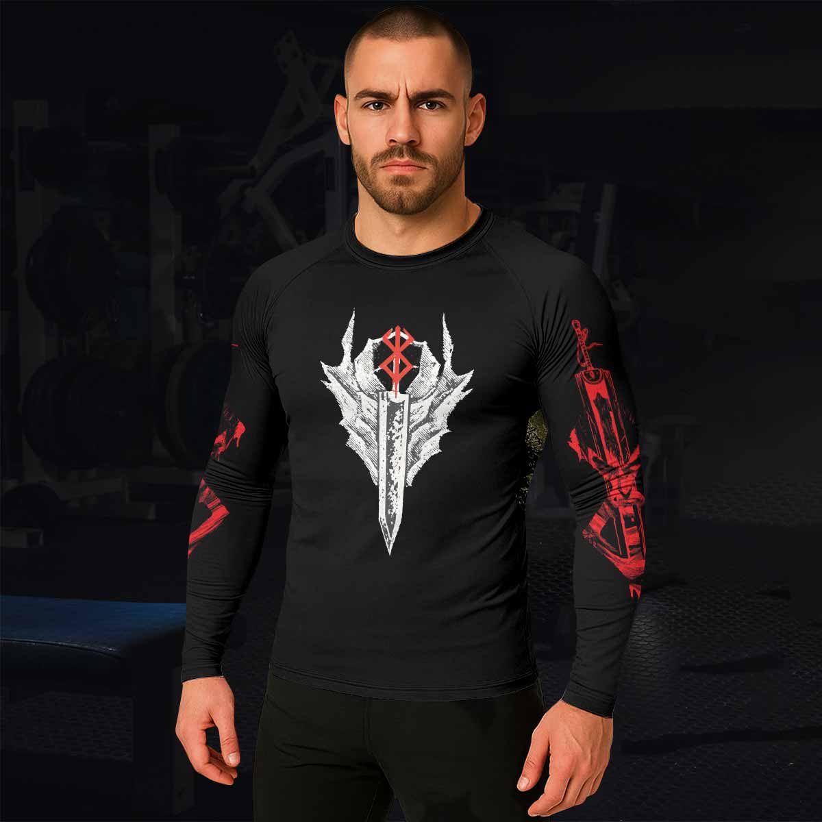 Berserk Black Swordsman Guts Rash Guard