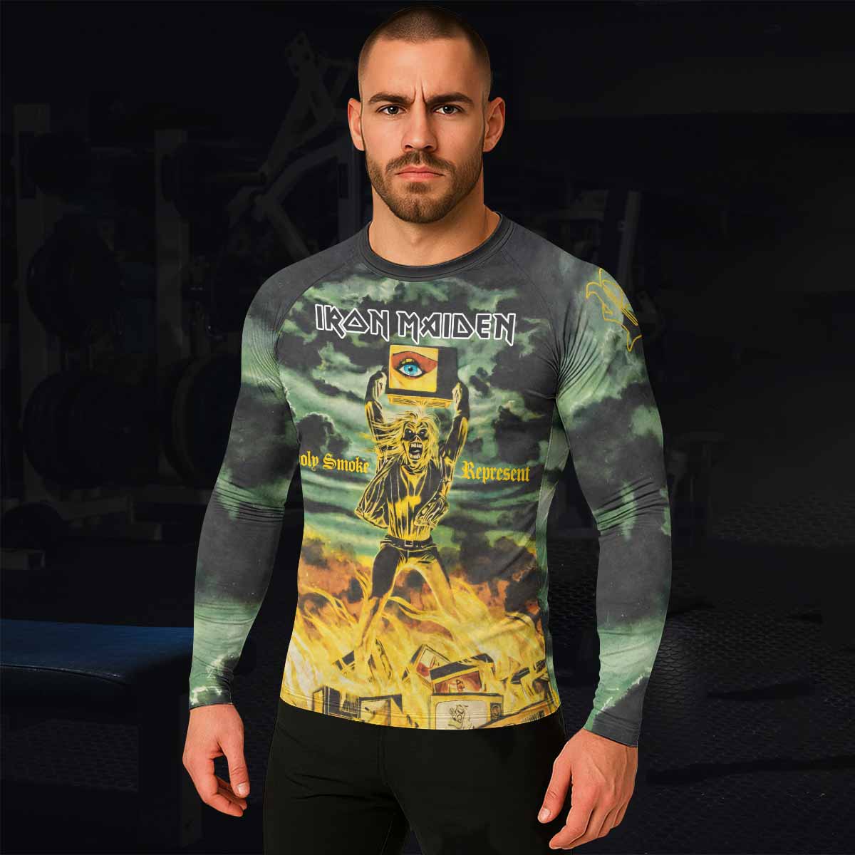 Iron Maiden Holy Smoke Rash Guard