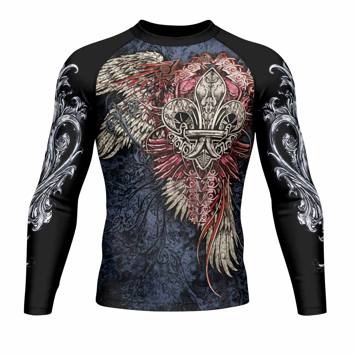 Metallic Embossed Angel Rash Guard