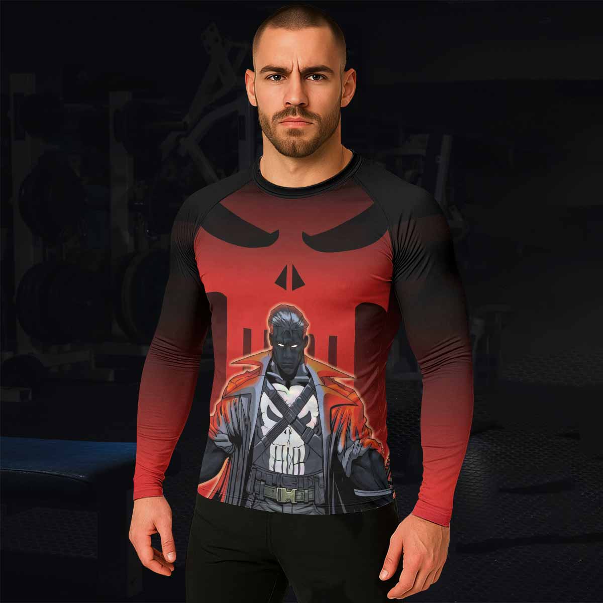The Punisher Red Frank Castle Rash Guard