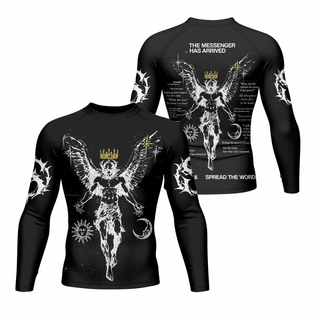 The Messenger Has Arrived Black Rash Guard