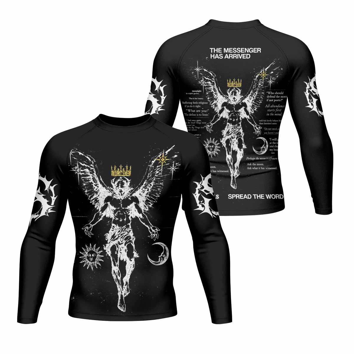 The Messenger Has Arrived Black Rash Guard