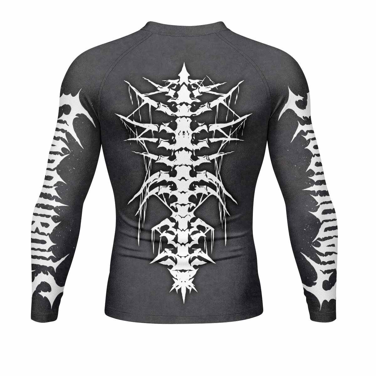 Black Metal Gothic Spine Rash Guard
