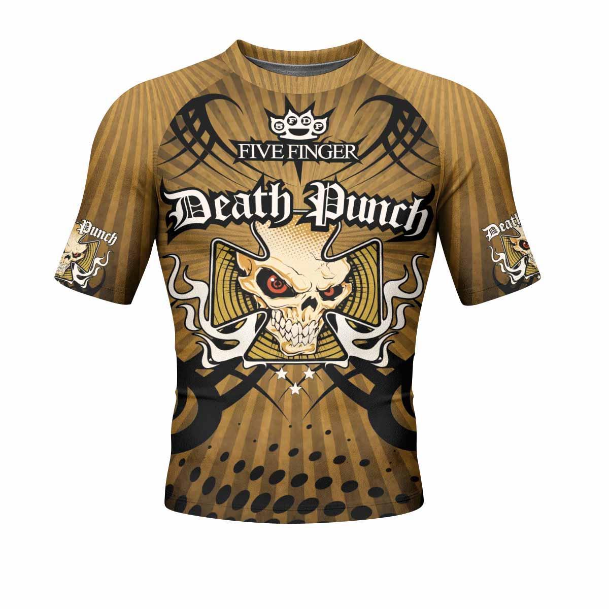 Five Finger Death Punch Gold V Rash Guard