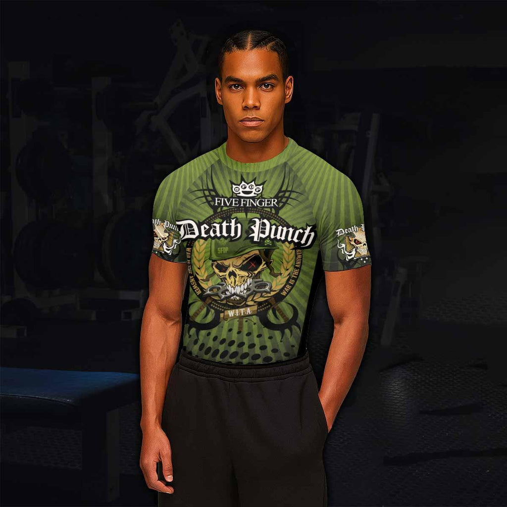 Five Finger Death Punch Green V Rash Guard