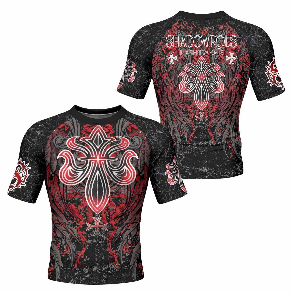 Crimson Faith Cross Rash Guard