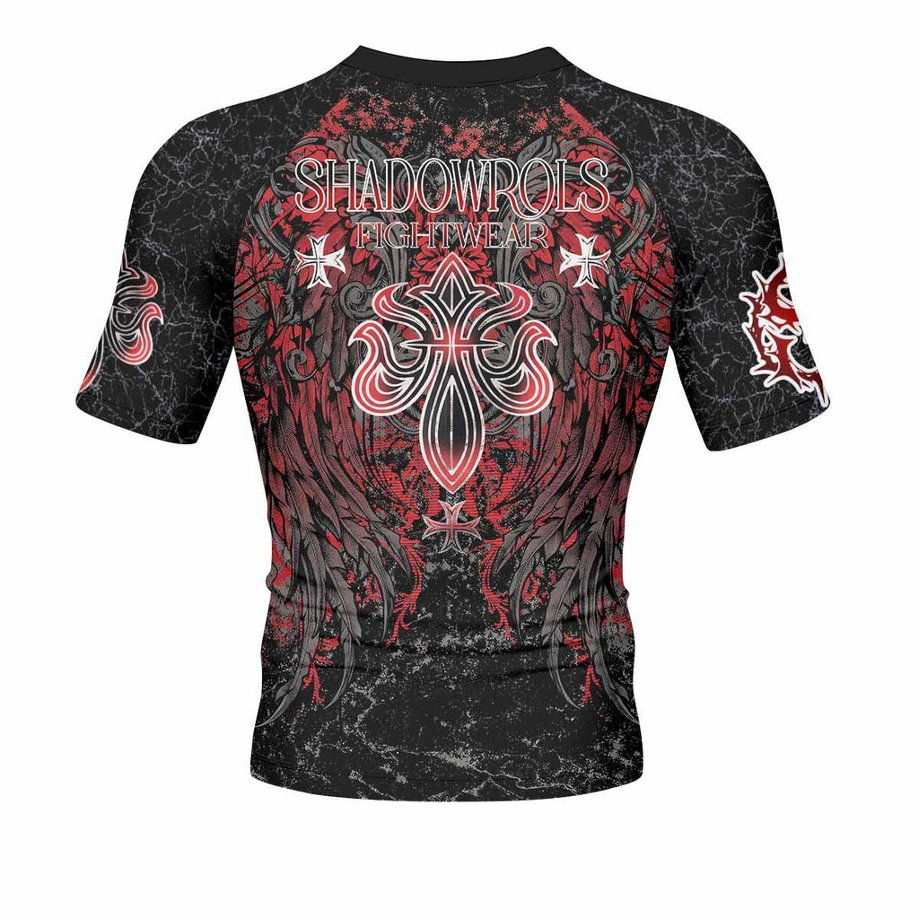 Crimson Faith Cross Rash Guard