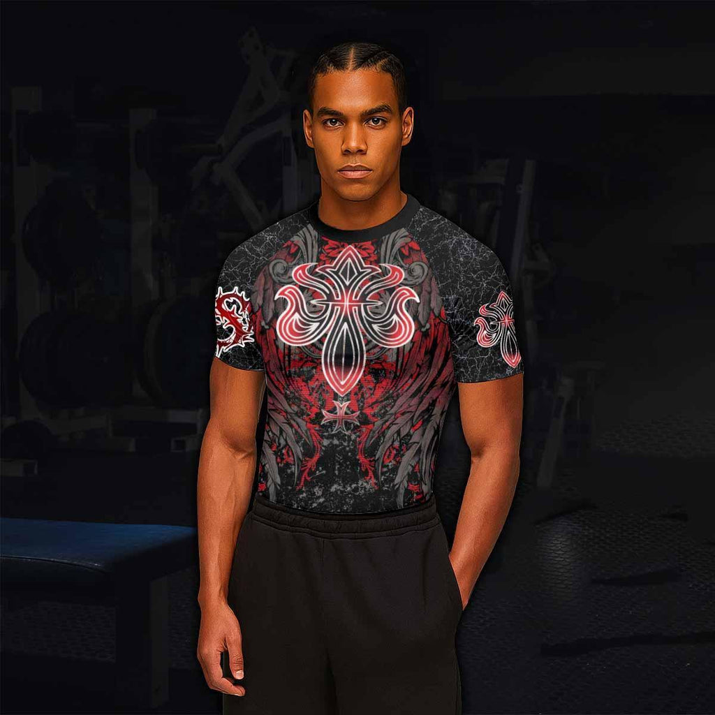 Crimson Faith Cross Rash Guard