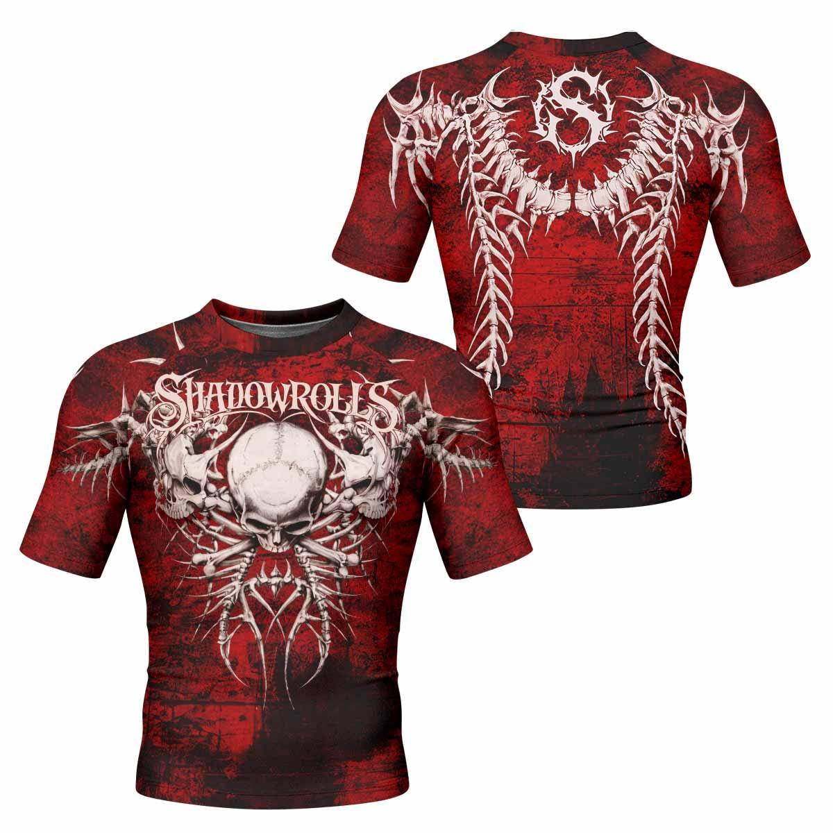Blood Spine Skull Rash Guard