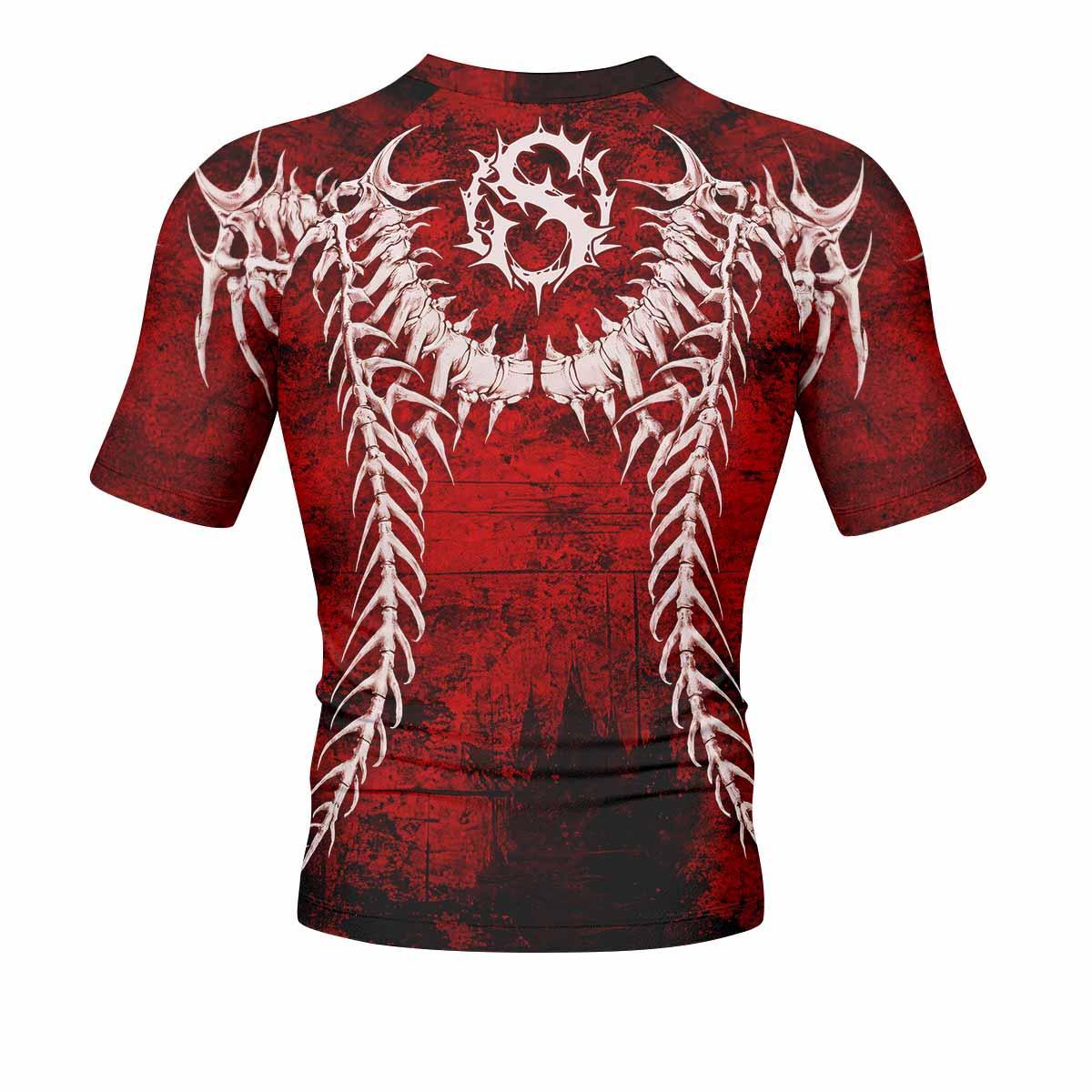 Blood Spine Skull Rash Guard