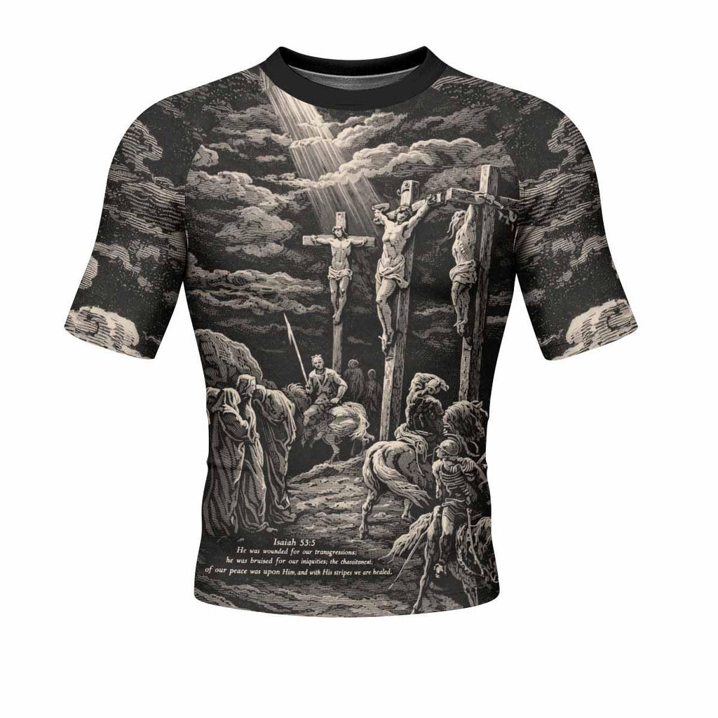 By His Stripes We Are Healed Rash Guard