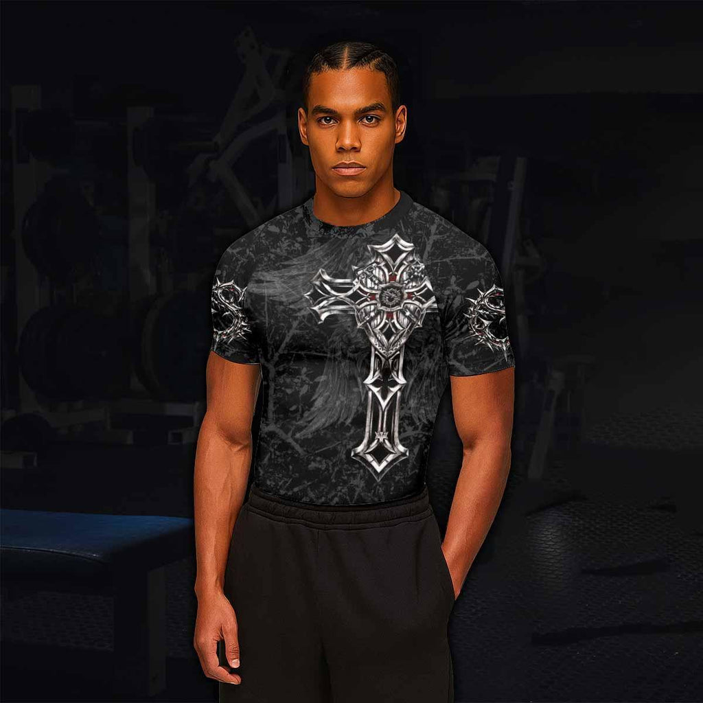 Crown of Thorns Cross Rash Guard