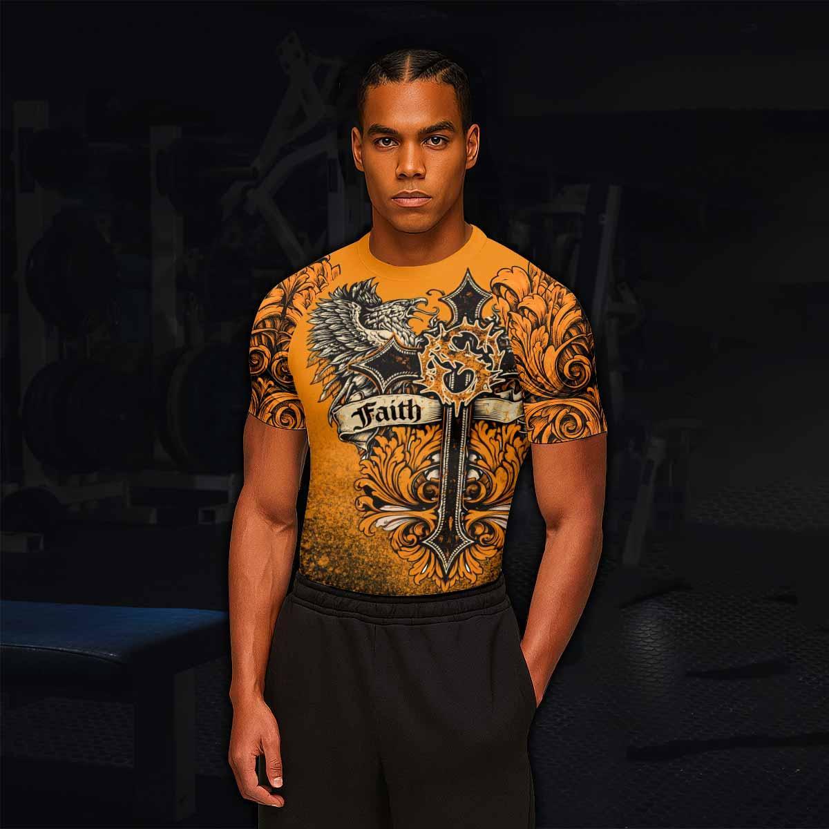 Faith Over Fear Crown Cross Rash Guard